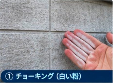 チョーキング(白い粉)の例