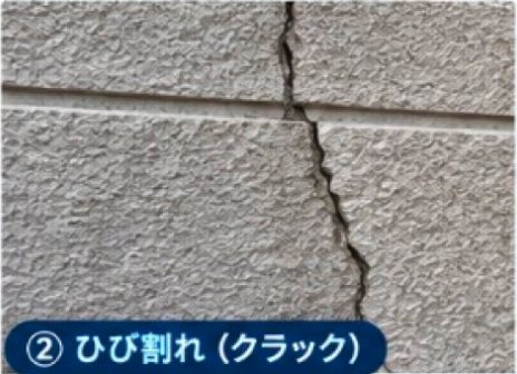 ひび割れ(クラック)の例